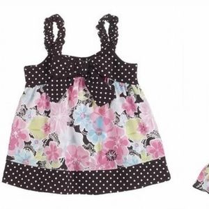 2 Piece Set: Top & Pants "Flowers" 12-18 Months